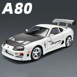 1:24 Brian Supra A80 JDM Supercar Alloy Car Model Sound and Light Pull Back Car Model Collectibles Birthday Gift