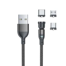 540 Rotate Magnetic Cable Fast Charging Mobile Phone USB C Cable For iPhone 12 Pro MAX Samsung Xiaomi Huawei P50 Magnetic Cable