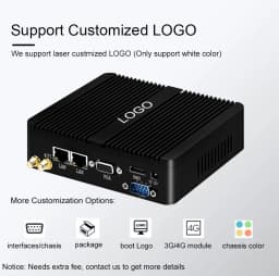 BEBEPC Fanless Mini PC Intel Celeron J6412 J1900 N2830 Dual LAN Windows 10 4 Core Industrial Mini Desktop Computer COM WiFi HTPC