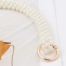 Pearl Bag Strap Shoulder Bag Chain Bag Chain Bags Straps Replacement Handles Purse Belts Beaded Handbag Belt Bags Accessories