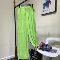 Summer Thin Chiffon Wide Leg Pants For Women Casual Candy Color Loose Long Pants Lady Solid Color Straight Pleated Trousers