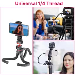 Ulanzi ST-06S Universal 360° Mobile Phone Clip Holder for 1/4 Screw Tripod Mount Adapter For Samsung iPhone Xiaomi Cellphone