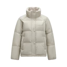 Semir Textured Down Jacket Stripe Patchwork Women 2026 Winter College Style Loose Fit Stand Collar Fashion Outerwear