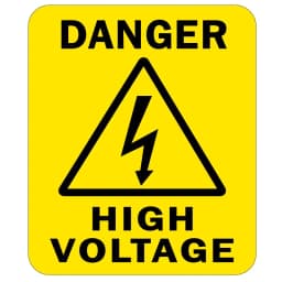 10pcs 76x90mm DANGER HIGH VOLTAGE Electricity Warning Label Durable Waterproof Tear Resistant PVC Sticker Safety Reminder