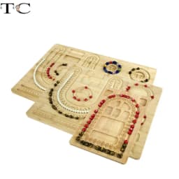 Diy Wood Beaded Tray Solid Wood Jewelry Board Bracelet Anklet Necklace Pearl Tray Bracelet Design Bead Tray