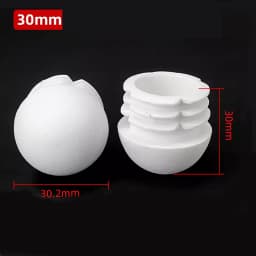 White Round Bung Plastic Blanking End Cap Tube Pipe Inserts Plug Insert Stoppers 13mm 16mm 19mm 20mm 22mm 25mm 28mm 30mm-60mm 