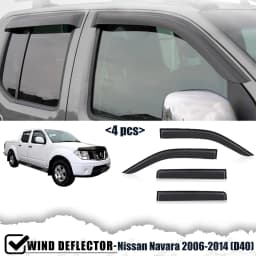 Side Window Deflector Visors For Nissan Navara D40 2006-2010 2011 2012 2013 2014 Weathershields Sun Rain Guard Car Accessories