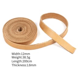 1 Roll 2 Meters DIY Genuine Leather Strips for Bag Accessories Belt Handle Crafts Making Cow Leather Strap Braided Threads