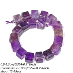 Natural Amethyst Amazonite Lapis Lazuli Beads 9-13mm Irregular Faceted Rondelle Shape Beads for Jewelry Making Accessories