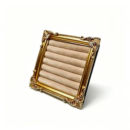 Retro Square Ring Display Stand Jewelry Showcase Tray Wooden Shop Window Decoration Photography Background Props