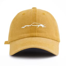 1pc car Print Washed Baseball Cap for Adults, Minimalist Retro Style Casual Soft Adjustable Dad Hat, Perfect As Gift