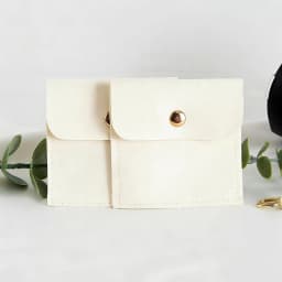 100Pcs Customized Logo 8x8cm Jewelry Microfiber Snap Bag Velvet Envelope Button Pouch Portable Travel Gift Organizer Ring Pocket