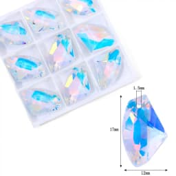 AB Color Crystal Pendant Beads Charms Multi -shape Glass Beads Jewelry Gems Stones for Jewelry Making Supplies DIY Earrings