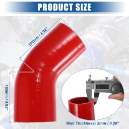 UXCELL 45 Degree 51mm-63mm 70mm-76mm ID 4Ply Car Elbow Reducer Silicone Hose Coupler Intercooler Tube Intake Piping