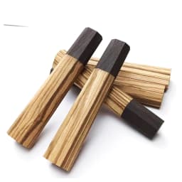 1piece Zebrawood Octagonal Knife Handle for DIY Semi-finished Damascus Knife Handle Material Kitchen Knife Handle Length 116mm