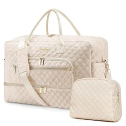 Large Women Travel Duffle Bag - Carry On Overnight Bag Weekend Travel Duffel Tote Bag Yoga Gym Bag With Wet Pocket Toiletry Weekender Overnight Bag For Travel Business Trips Sport , Personal Item Travel Bag With Shoes Compartment