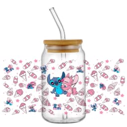 popular UV DTF 3D Cup Wrap Sticker Cute Cartoon blue Monster Design For 16oz Mugs DIY Durable Decal Transfer stickers