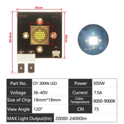 12V 36V LED Stage Light Chip 40W 60W 80W 120W 150W 200W 300W 400W Cold White Luminous For Moving Head Disco DJ Lamp Accessories