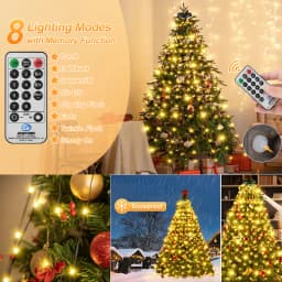 3M LED Cluster Firecracker String Lights 8 Modes Fairy Lights For Christmas Tree Wedding Garden Party Holiday Decoration Lamp
