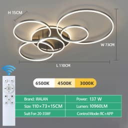 Home Ceiling Chandelier Modern Luxury Ring Ceiling Lamp Nordic Minimalist Lighting Smart Remote Control Ceiling Light Fixture