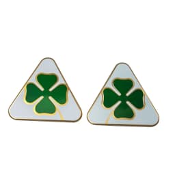 1 Pair Aluminum Fender Decoration Stickers Four Leafs Clover For Alfa Romoe Giulia Stelvio Exterior Stickers Car Accessories