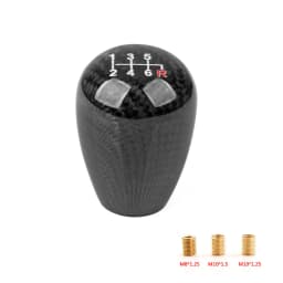 5/6 Speed Carbon Fiber Style Gear Shift Knob JDM Universal Shape Manual Transmission Shifter Lever Knob 8MM 10MM 12MM