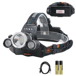 BORUiT 3000LM RJ-3000 LED Headlamp Type-C Rechargeable Headlight Waterproof Fishing Camping Head Torch Lantern