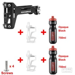 ROCKBROS Double Cup Bicycle Water Bottle Cage Saddle Extension Holder Cycling Kettle Brackets MTB Road Bike Accessories Parts
