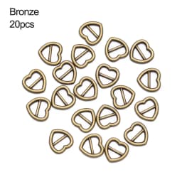 Newest 20/40pcs 4mm Mini Ultra-small Tri-glide Buckle Belt Heart Shaped Buckle Doll Bag Buckles Diy BDoll