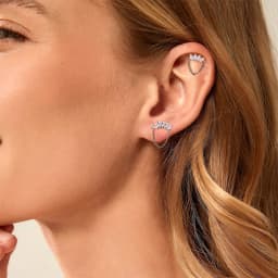 ASTM F136 Titanium Ear Cartilage Earrings Internal Thread 16G Hidden Helix Stud CZ Drape Chain Flat Back Tragus Piercing Jewelry