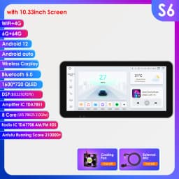 Hizpo Android 14 Car Radio Autoradio 2 Din 9"/10"/10.33” Universal WIFI GPS RDS Audio Multimedia Player For Nissan Toyota Kia VW