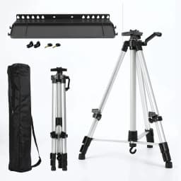 Foldable Portable Metal Sketch Easel Stand Metal Material 50-150CM Adjustable For Outdoor Painting 33*10cm Tray Optional