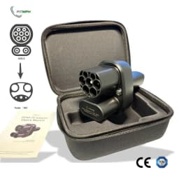 FITMPH CCS2+Type 2 to NACS Tesla Adapter, DC&AC 2-in-1 Adapter, 250kW for Model 3/X/Y/S, For US Tesla in Europe Fast Charging