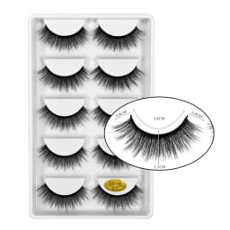 5 Pairs 3D Mink False Eyelashes H13, Soft Eyelash Extension Natural Eyelashes Makeup Lashes Wholesale G800, G806