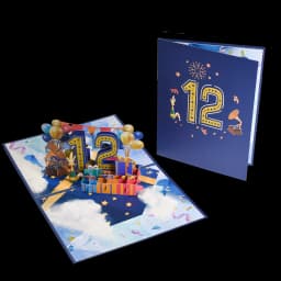 Anniversary Card, Pop Up 1st 18th 21th Birthday Card, Anniversary Number Greeting Cards for Wedding Wife Husband Girlfriend