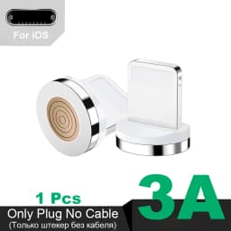 NNBILI 6A Round Magnetic Plug for Huawei Honor 3A USB Type C Magnet Tips Fast Charging Adapter for iPhone Samsung Xiaomi Oneplus