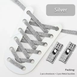 1 Pair Rhinestone Buckle Elastic No Tie Shoelaces Candy Colors Shoe Laces Suitable for Sneakers and Sports Shoes Flat Shoelace