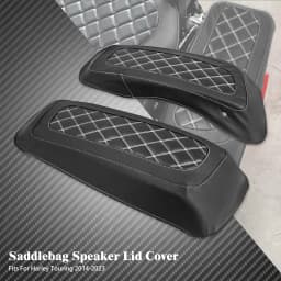 Motorcycle Hard Saddlebag Lid Cover Hard Side Bag Waterproof for Harley Road King Street Glide CVO Electra Glide FLHR 14-2024