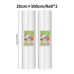2 rolls of 500cm long textured rolls, vacuum compressed bags, single-sided mesh food vacuum packaging rolls, 2 packs