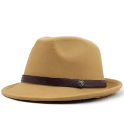 2022 Simple Wool Women Men Fedora Hat For Winter Autumn Elegant Lady Gangster Trilby Felt Homburg Church Jazz Hat
