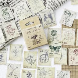 46pcs Dusk Landscape Decorative Stickers for Scrapbooking DIY Journaling Stationery Album Labeling Ins Inspired Stick-Ons