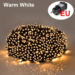 Colorful/Warm Fairy String Lights 10M-100M Waterproof Garlands 220V 110V Outdoor Garden Street Holiday Christmas Tree Lamp Chain