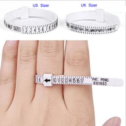 NIUPIKA Ring Sizer Measuring Tool Finger Sizer US UK EU Plastic Belt 1~13 AZ 41~76 Jewellery Measurement