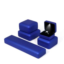 LED Ring Box Wedding Engagement Pendant Bangle Bracelet Earring Storage Case Customized Logo Gift Packaging