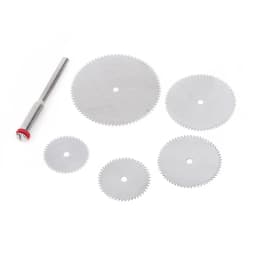 6PCS/set Stainless Steel Slice Metal Cutting Disc With 1 Mandre For Rotary Tools 16 18 22 25 32mm Cutting Disc Hand Tools DIY
