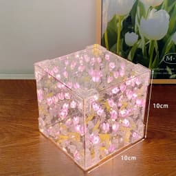 Handmade DIY Tulip Flower Cube Night Light GT Full Set of Material Package Room Decoration Couple Birthday Gift Night Light