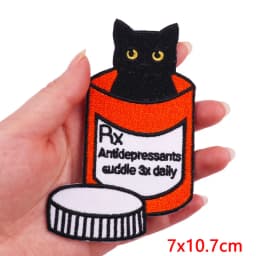 Animal Cat Possum Fox Patch Cartoon Embroidery Patch Iron On Patches For Clothing Thermoadhesive Patches On Clothes Sewing Badge