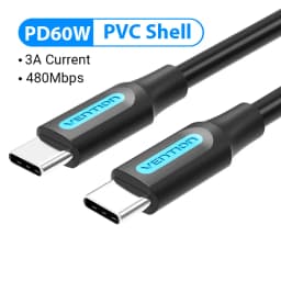 Vention USB C to Type C Cable PD 100W 60W Fast Charging Cord for iphone 17 16 15 Samsung S24 Xiaomi 17 Macbook iPad Quick Charge