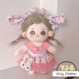 Cute Dress Up Jk Uniform Clothes for 20cm Cotton Plush Lolita Cross Dressing Clothing Skirt Fashion Casual Suit Socks Girl Toys