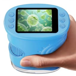 Kids Digital Microscope 1000X Magnification 8 LED Portable Handheld Microscope for Outdoor Exploration, Birthday Christmas Gift